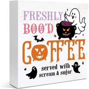Halloween Coffee Bar Decor Cute Halloween Sign Halloween Decor